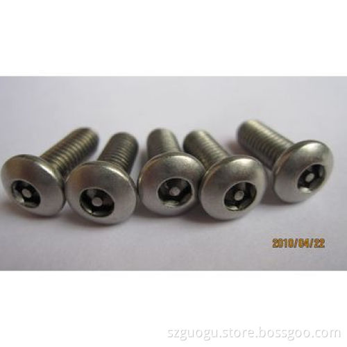 Torx recessed screw, hexalobular socket cheese head